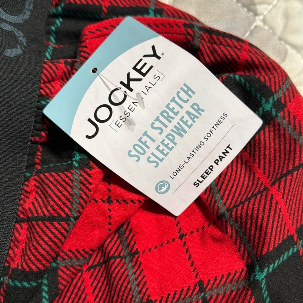 NWT Jockey red plaid Lounge Pants - Picture 7 of 8